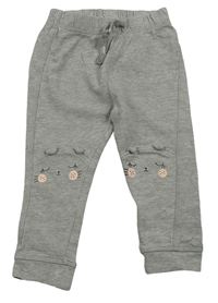 Šedé melírované tepláky s čumáky H&M