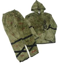 Kostým - 2set - Khaki triko s drakem a kapucí + kalhoty - Wicked