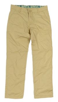 Žlté plátenné nohavice H&M
