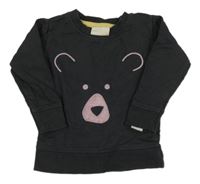 Antracitová mikina s medvěďom Turtledove