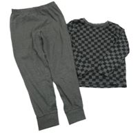 Tmavošedo-čierne pyžama s kockovaným vzorom George