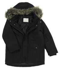 Černá šusťáková zimní bunda s kapucí Nutmeg