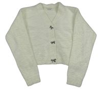 Smotanový chlpatý prepínaci crop sveter Primark