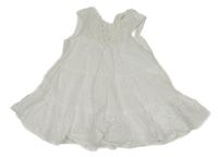 Biele madeirové šaty Matalan