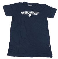 Tmavomodré tričko s potiskem