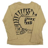 Hnedé tričko s tigrom H&M