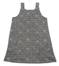 Sivo-čierne kockované šaty so vzorom Primark
