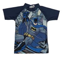 Tmavomodré vzorované UV tričko s Batmanem 
