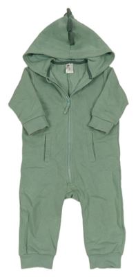 Zelená tepláková kombinéza s kapucňou s ostny H&M