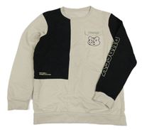 Smetanovo-čierna mikina s Pudsey George