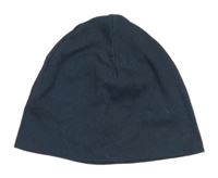 Tmavomodrá žebrovaná čepice 