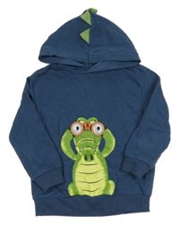 Tmavomodrá ľahká mikina s dinem a kapucňou Lily & Dan