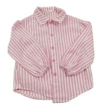 Ružovo-biela pruhovaná blúzka Shein