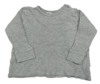 Sivé rebrované tričko H&M