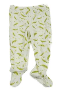 Bílo-zelené sametové polodupky s hrášky 