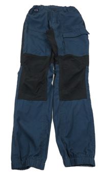 Tmavomodro-černé outdoorové kalhoty