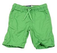 Zelené plátenné kraťasy okaidi