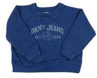 Tmavomodrá mikina s logom DKNY