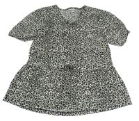 Bílo-černá leopardí tunika F&F