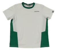Bílo-zelené sportovní funkční tričko s logem Head