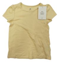 Nové - žluté žebrované tričko H&M