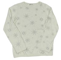 Smotanový sveter s trblietavými vločkami H&M