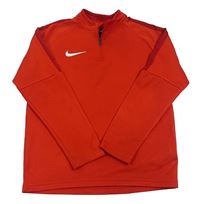 Červená sportovní mikina s logem Nike