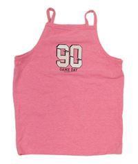 Neónově ružový crop top s číslom zn. George