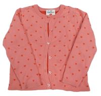 Ružový prepínaci sveter so srdiečkami Topolino