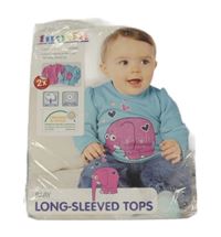 Nové - 2set - 2x triko - světlemodré se slonem + růžové Lupilu