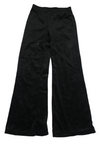 Černé sametové flare legíny 