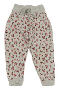 Světlešedé květované tepláky Nutmeg