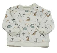 Biela mikina s diny Kiabi