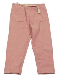 Ružové rebrované tepláky