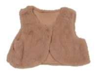 Ružová kožušinová podšitá crop vesta Nutmeg