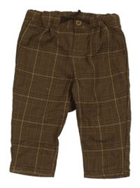 Hnedé kockované chino nohavice H&M