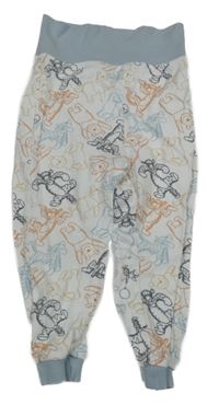 Bielo-svetlomodré tepláky s Medvídkem Pú a kamarády Disney