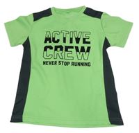 Světlezeleno-sivé športové tričko s nápisom Ergeenomixx