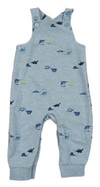 Světlemodré laclové tepláky s diny Topomini