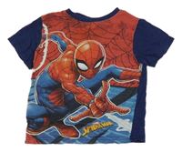 Tmavomodro-červené tričko so Spidermanem