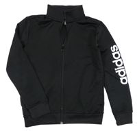 Černá propínací sportovní mikina s logem Adidas