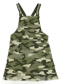Kaki-béžové army teplákové šaty s nápismi C&A