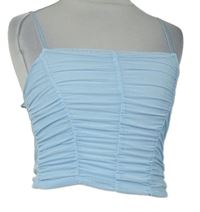 Dámský světlemodrý řasený crop top Quiz 