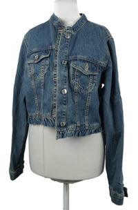 Dámská modrá riflová crop bunda Vero Moda 