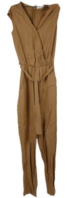 Dámsky skořicový nohavicový overal s opaskom Lavard