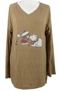 Dámska béžová tunika s obrázkom