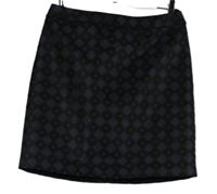 Dámska čierno-vínovo-modrá vzorovaná sukňa Warehouse