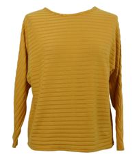 Dámské hořčicové žebrované triko Peacocks 