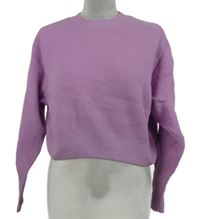 Dámsky lila crop sveter Bershka