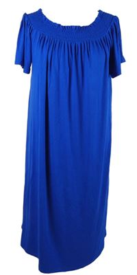 Dámské kobaltové modré midi šaty s lodičkovým výstřihem George 